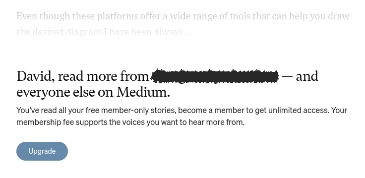 Screenshot: Medium&amp;rsquo;s paywall